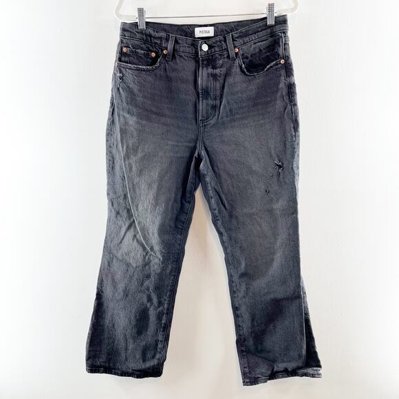 Pistola Ally High Rise Vintage Distressed Denim Ankle Boot Jeans Black 31 / 12 - Picture 5 of 6